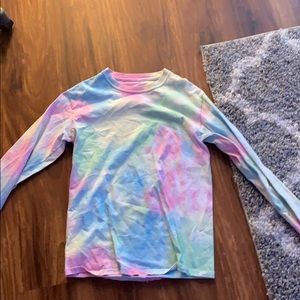 long sleeve tie dyed shirt